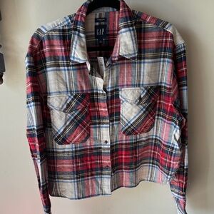 GAP Multicolor Plaid Button-Up Shirt